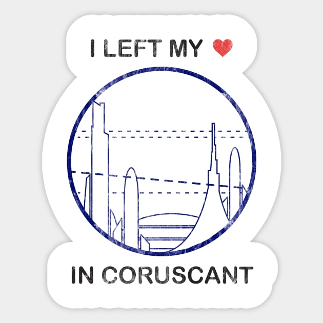 Left My Heart - Vers. Light Sticker by BeepBoopBeep Clothing, Co.